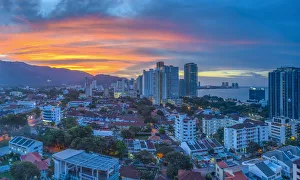 Malaysia, Penang, Georgetown, Modern Skyline