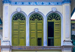 Malaysia, Penang, Georgetown, Shuttered Windows