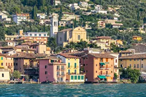 Malcesine, a small village with an historic castle on Garda Lake coast
