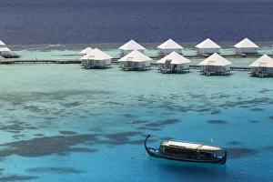 Beach Resort Prints: Maldives, South Ari Atoll, Athuruga Island, Diamonds Athuruga Resort