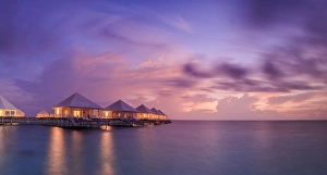 Beach Prints: Maldives, South Ari Atoll, Thudufushi Island, Diamonds Thudufushi Resort