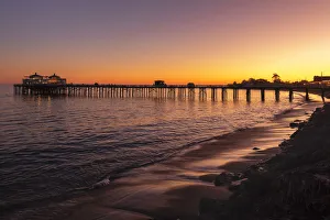 Pacific Coast Gallery: Malibu Pier at sunset, Malibu, California, USA
