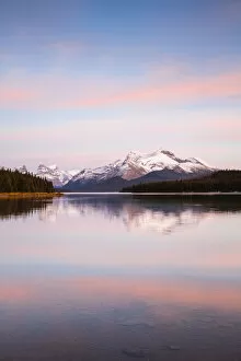 Maligne lake at sunset, Jasper National Park, Alberta, Canada
