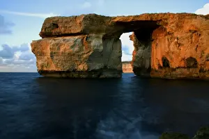 Maltese Islands Prints: Malta, Gozo, Europe; The Azure Window in Dwerja formed by sea erosion