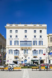 Malta, South Eastern Region, Valletta. The exterior of the Castille Hotel