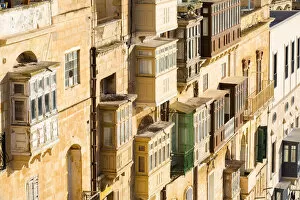 Images Dated 15th June 2017: Malta, South Eastern Region, Valletta. Traditional Maltese balconies