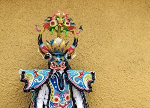 Man in traditional clothing, Fiesta de la Virgen de la Candelaria, Puno, Peru