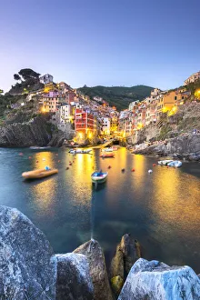 Riomaggiore Prints: Manarola, Cinque Terre, Liguria, Italy