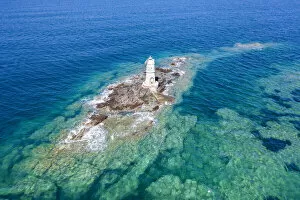 Images Dated 18th May 2021: Mangiabarche Lighthouse, Calasetta, Sant antioco, Sardinia, Italy