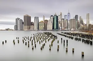 Brooklyn Prints: Manhattan from Pier 1, Brooklyn Bridge Park, Brooklyn, New York City, New York, USA