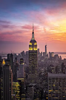 Manhattan skyline with the Empire State Building, New York City, USA