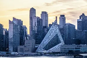 New Jersey Prints: Manhattan at sunrise, including the View 57 West apartment building