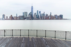 Jersey City Prints: Manhattan and the One World Trade Centre from Exchange Place, Jersey City, New Jersey, USA