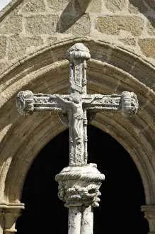 Manueline Style Prints: A manueline cross (16th century) belonging to the Church of Our Lady of Estrela (Igreja
