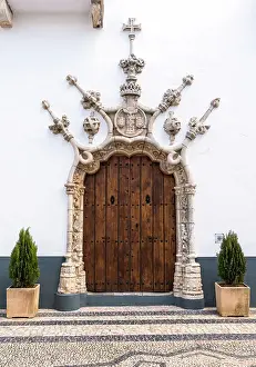 Manueline Prints: Manueline style door of the Palacio de los Duques de Cadaval (Palace of the Dukes of Cadaval)