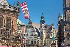 Manufactum department store (formerly Bremer Bank-Haus) seen from the market square, Bremen, Germany