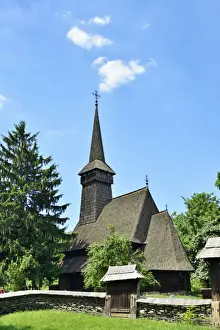 Religious Site Prints: Maramures wooden church. The National Village Museum (Muzeul Satului), an open-air