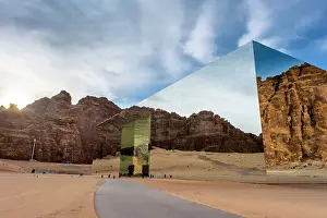 Maraya Concert Hall, the largest mirror building in the world, Al-Ula, Medina Province, Saudi Arabia