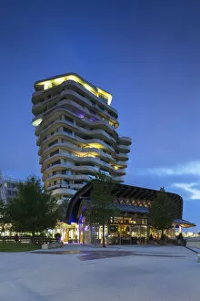 Images Dated 11th October 2016: Marco Polo Residential Tower on Marco Polo Terrace in HafenCity, Hamburg, Germany