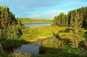Marge Lake in the boreal forest, Duck Mountain Provincial park, Manitoba, Canada