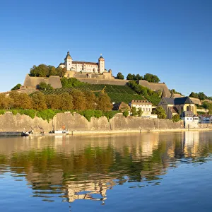 Wurzburg Prints: Marienberg Fortress and River Main, Wurzburg, Bavaria, Germany