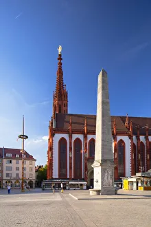 Images Dated 11th October 2018: Marienkapelle in Market Square (Marktplatz), Wurzburg, Bavaria, Germany