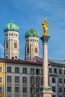 Frauenkirche Prints: Marienplatz and Frauenkirche church, Munich, Bavaria, Germany