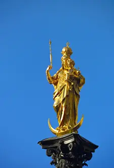Mariensaule, Marienplatz, Munich, Bavaria, Germany