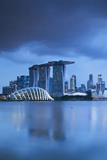 5 Star Hotel Prints: Marina Bay Sands Hotel and Gardens by the Bay, Singapore