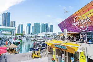 Marinas Prints: The marina by Bayside Marketplace, Downtown Miami, Miami, Florida, USA