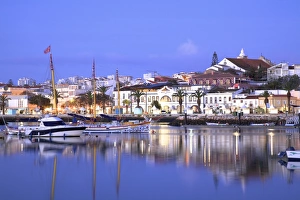 Images Dated 21st April 2016: Marina and City of Lagos, Lagos, Western Algarve, Algarve, Portugal, Europe