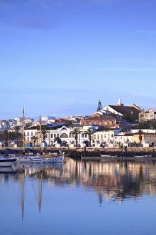 Marina and City of Lagos, Lagos, Western Algarve, Algarve, Portugal, Europe