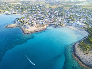 Marina di Pulsano aerial view, Taranto province, Apulia, Salento, Italy