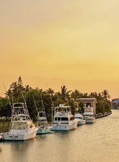Havana Prints: Marina Hemingway at sunset, Playa District, Havana, La Habana Province, Cuba