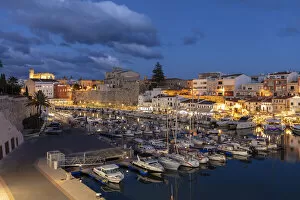 Images Dated 16th December 2021: The Marina and old town of Ciutadella, Ciudadela, Menorca, Minorca, Balearic Islands