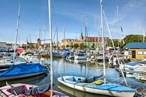 Images Dated 13th November 2017: Marina and old town, Stralsund, Mecklenburg-Western Pomerania, Germany