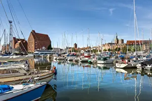 Hansestadt Prints: Marina and old town, Stralsund, Mecklenburg-Western Pomerania, Germany