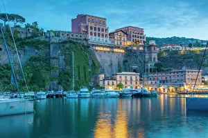 Sorrento Prints: Marina Piccolo at Dusk, Sorrento, Campania, Italy