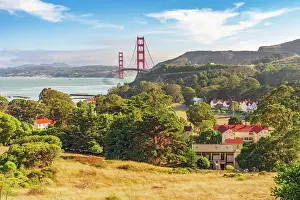 Bay Area Prints: Marine Headlands, View of Golden Gate Bridge, San Francisco, California, USA