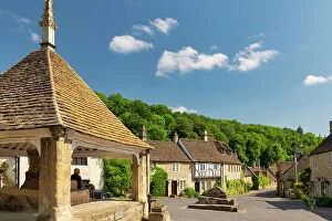 Images Dated 5th July 2023: The Market Cross, Castle Combe, Wiltshire, England