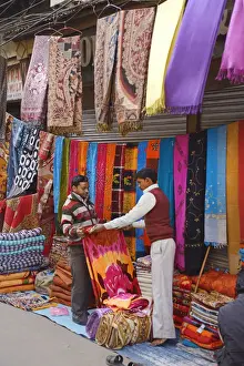 Textile Prints: Market in old Delhi, Delhi, National Capital Territory, India
