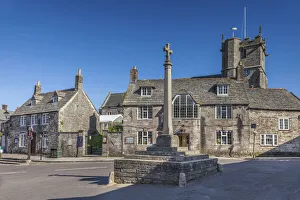 South England Prints: Market Place at Corfe Castle, Dorset, England