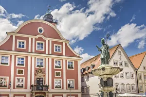 Market Fountain Prints: Market square of Eichstaett, Upper Bavaria, Bavaria, Germany