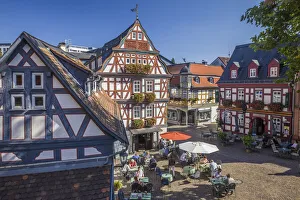 Market square of Idstein, Hesse, Germany