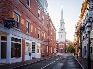 Market Square Prints: Market square and North Church, Portsmouth, New Hampshire, New England, USA