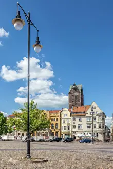 Wismar Prints: Market square in the old town of Wismar