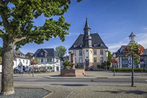 Hochtaunuskreis Prints: Market square of Usingen, Taunus, Hesse, Germany