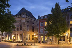 Markt at dawn, Aachen, North Rhine Westphalia, Germany