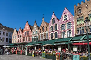 Markt or Market Square, Bruges, West Flanders, Belgium