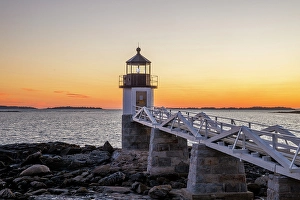 Port Clyde Prints: Marshall Point Lighthouse, Port Clyde, Maine, New England, USA